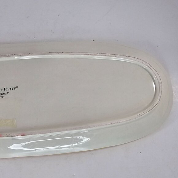 Fitz & Floyd Ricamo Oval Bread Tray Give Us This Day Our Daily Bread Ceramic - Picture 8 of 8